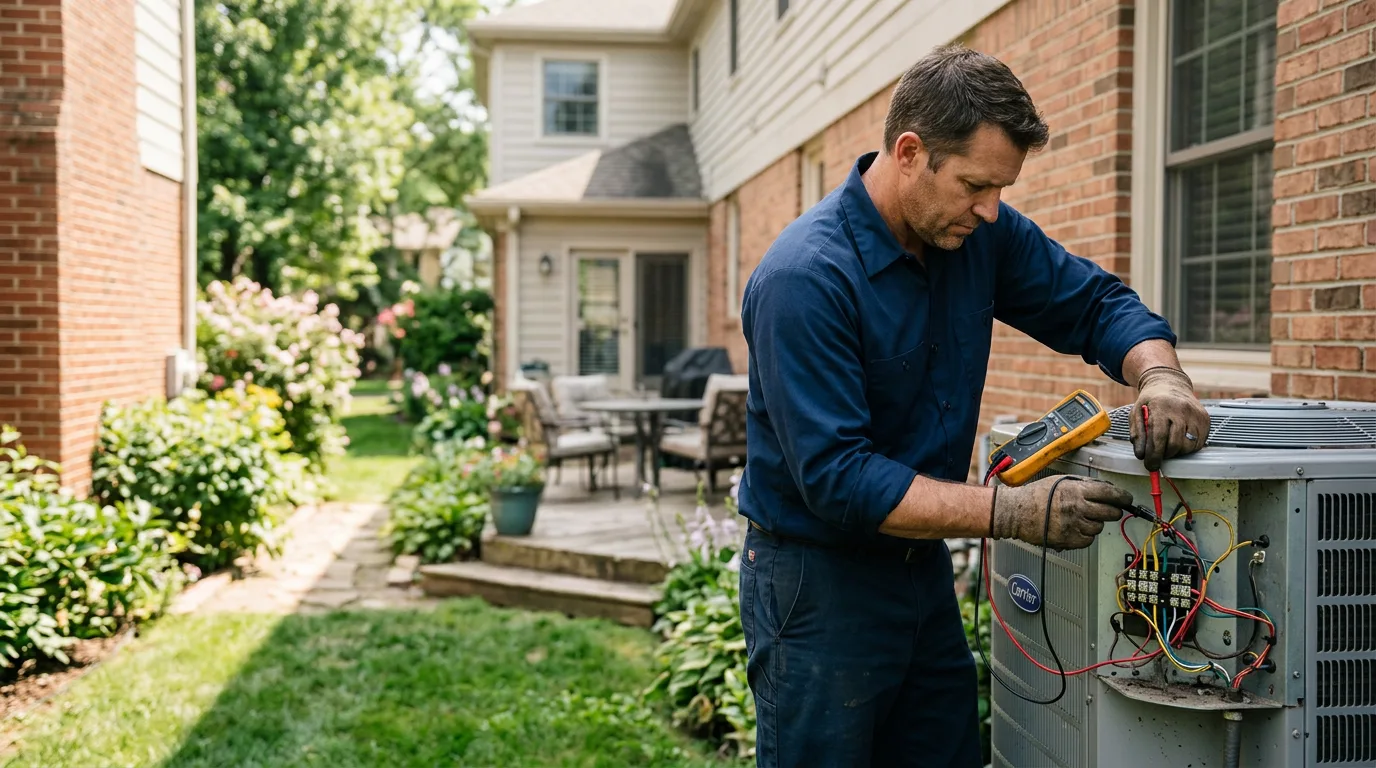 HVAC technician working near Maunie, IL